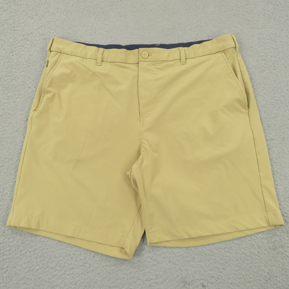 Mizzen Main Helmsman Shorts Mens 38 Beige Khaki Performance Stretch Golf Casual